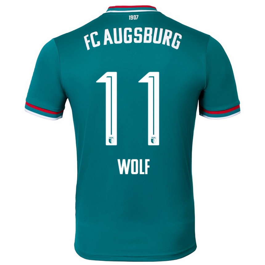 Kids Football Marius Wolf #11 Dark Green Away Jersey 2024/25 T-Shirt Australia