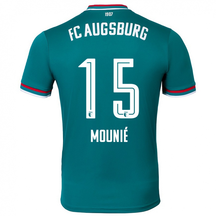 Kids Football Steve Mounié #15 Dark Green Away Jersey 2024/25 T-Shirt Australia