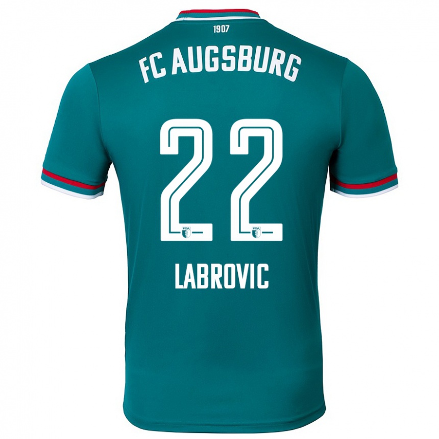 Kids Football Nediljko Labrovic #22 Dark Green Away Jersey 2024/25 T-Shirt Australia