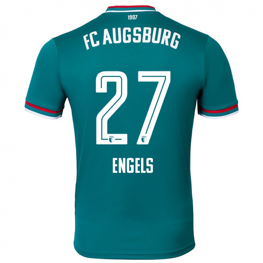 Kids Football Arne Engels #27 Dark Green Away Jersey 2024/25 T-Shirt Australia