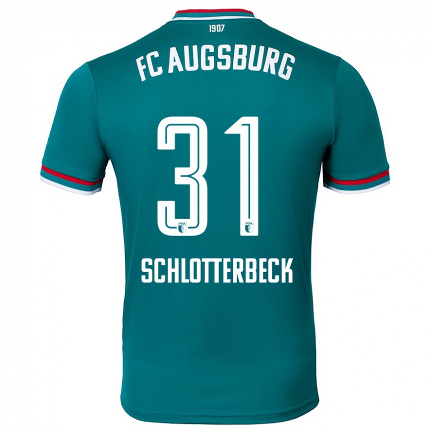 Kids Football Keven Schlotterbeck #31 Dark Green Away Jersey 2024/25 T-Shirt Australia