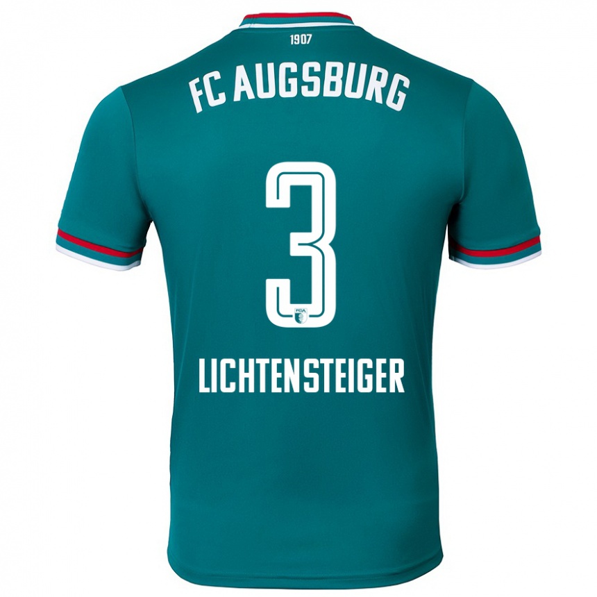 Kids Football David Lichtensteiger #3 Dark Green Away Jersey 2024/25 T-Shirt Australia