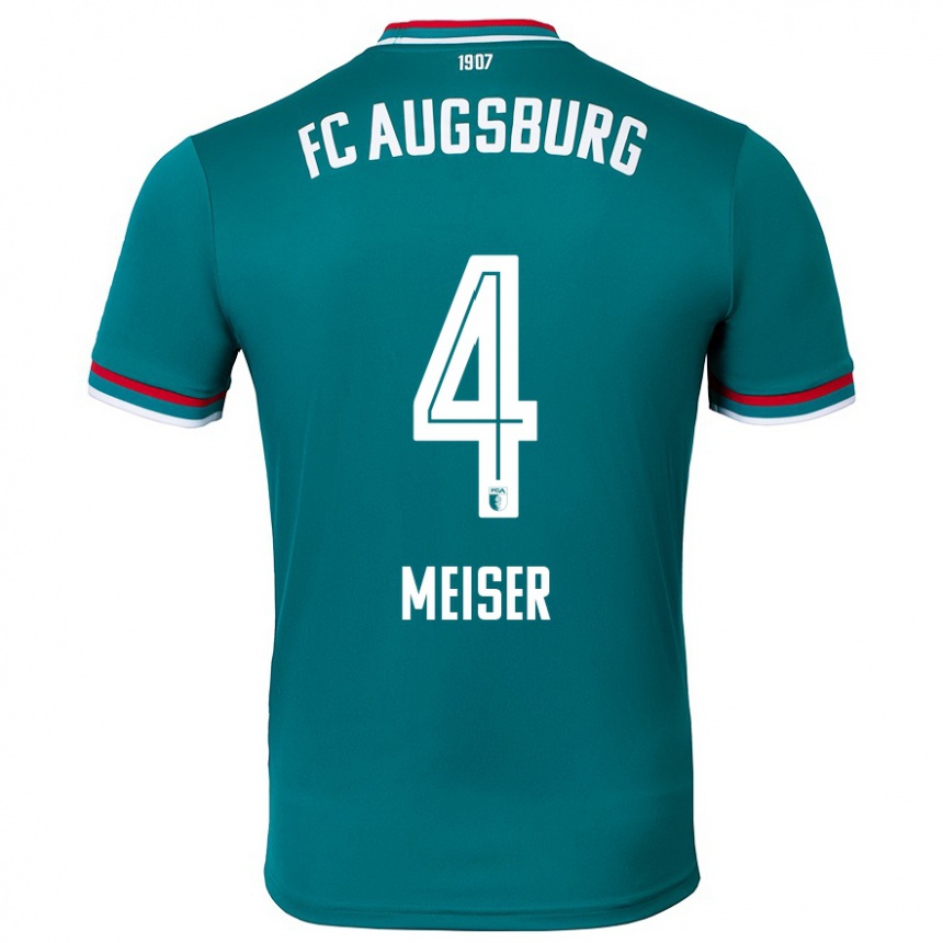 Kids Football Felix Meiser #4 Dark Green Away Jersey 2024/25 T-Shirt Australia