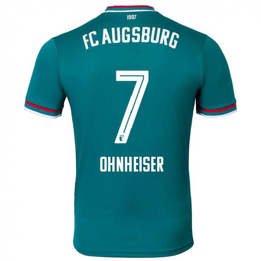 Kids Football Nico Ohnheiser #7 Dark Green Away Jersey 2024/25 T-Shirt Australia