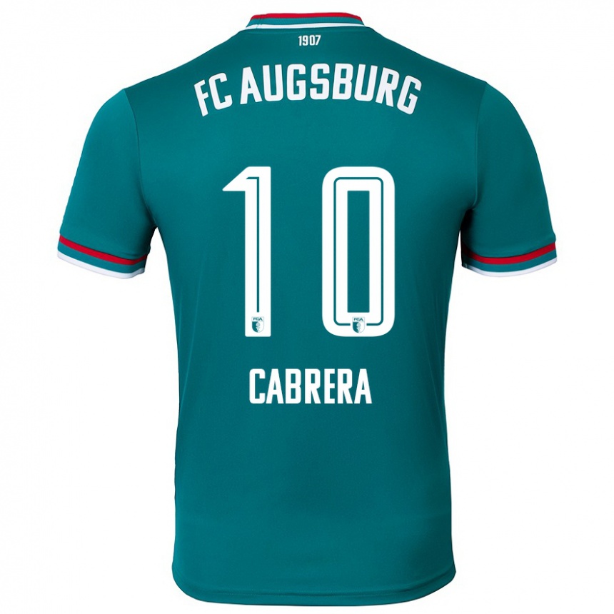 Kids Football Juan Cabrera #10 Dark Green Away Jersey 2024/25 T-Shirt Australia