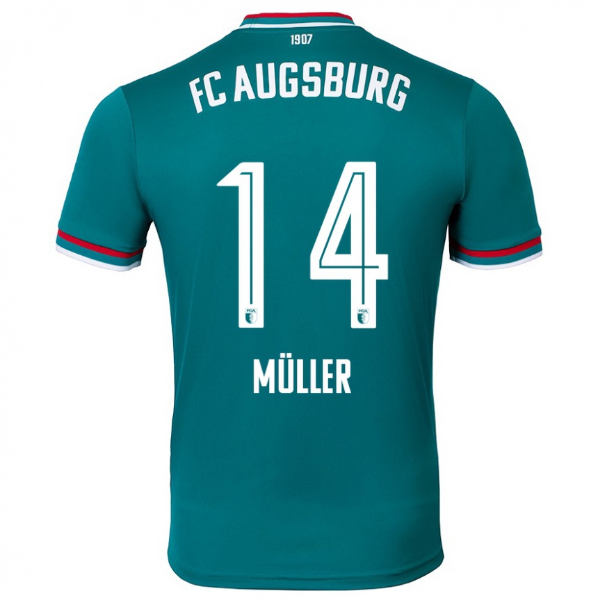 Kids Football Mato Müller #14 Dark Green Away Jersey 2024/25 T-Shirt Australia