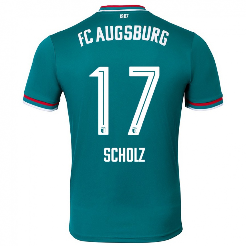 Kids Football Jerome Scholz #17 Dark Green Away Jersey 2024/25 T-Shirt Australia