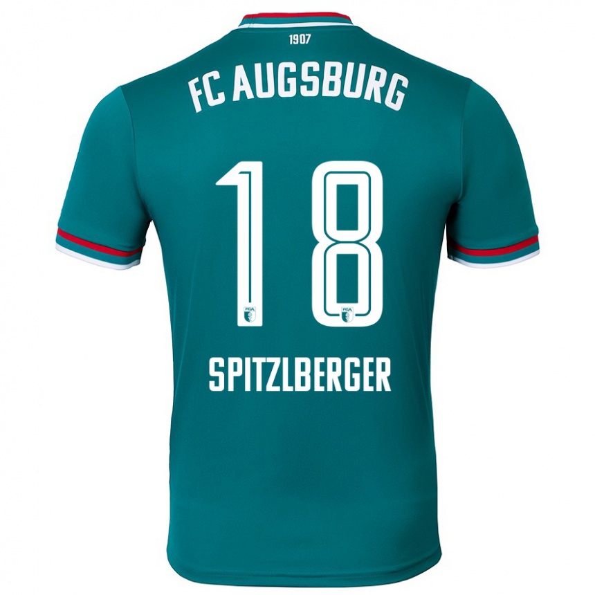 Kids Football Jordan Spitzlberger #18 Dark Green Away Jersey 2024/25 T-Shirt Australia