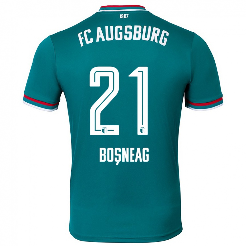 Kids Football Ioan Boșneag #21 Dark Green Away Jersey 2024/25 T-Shirt Australia