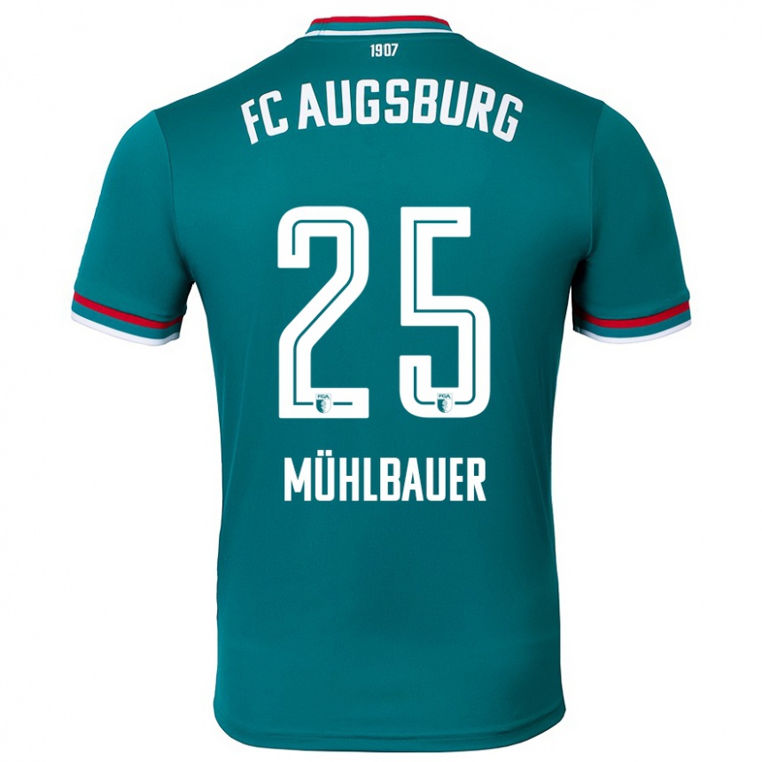 Kids Football Simon Mühlbauer #25 Dark Green Away Jersey 2024/25 T-Shirt Australia