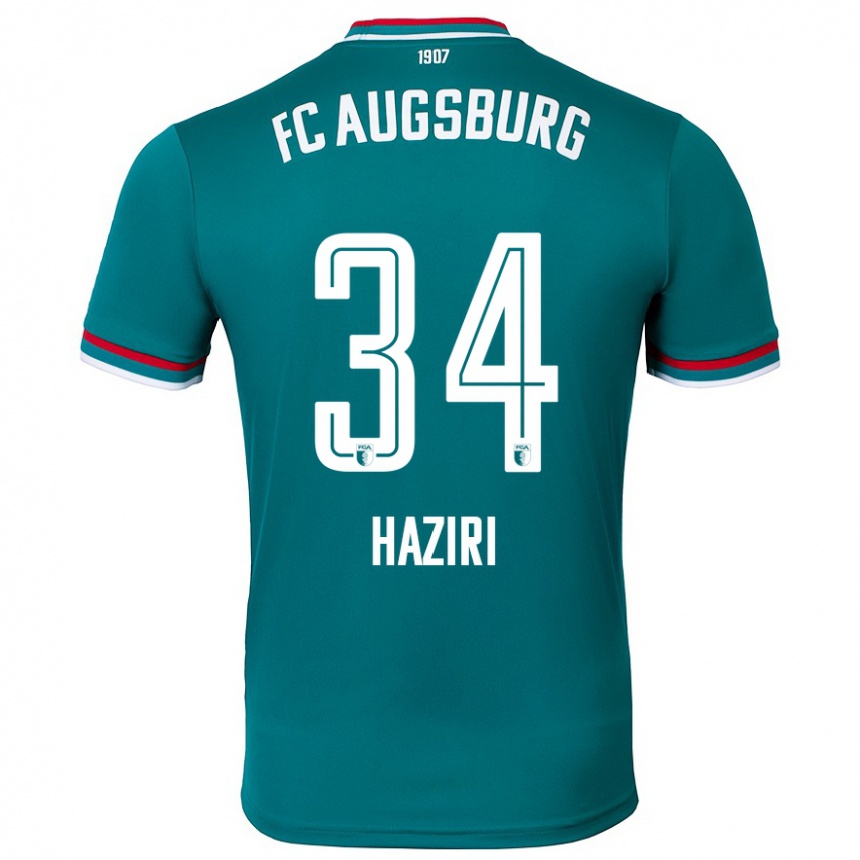 Kids Football Edi Haziri #34 Dark Green Away Jersey 2024/25 T-Shirt Australia