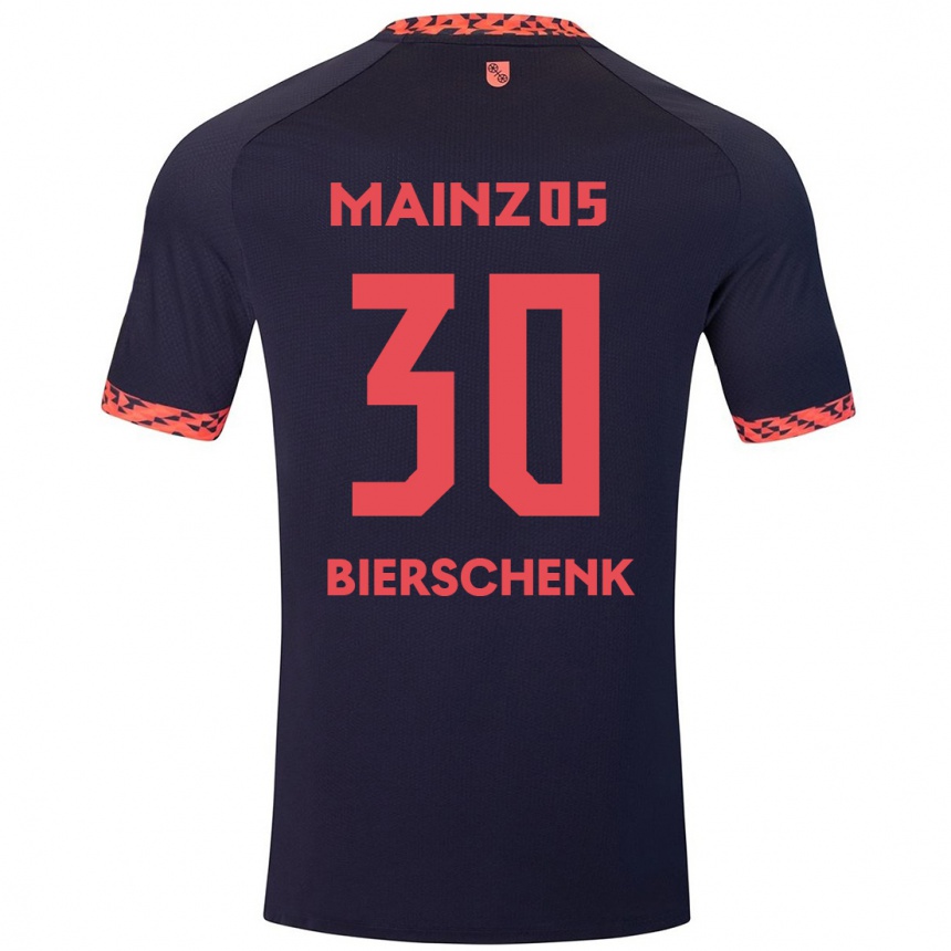 Kids Football Lovis Bierschenk #30 Blue Coral Red Away Jersey 2024/25 T-Shirt Australia