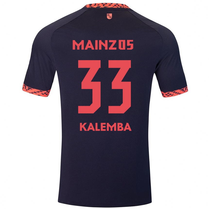 Kids Football Marcel Kalemba #33 Blue Coral Red Away Jersey 2024/25 T-Shirt Australia