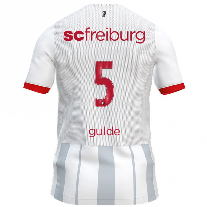 Kids Football Manuel Gulde #5 White Grey Away Jersey 2024/25 T-Shirt Australia