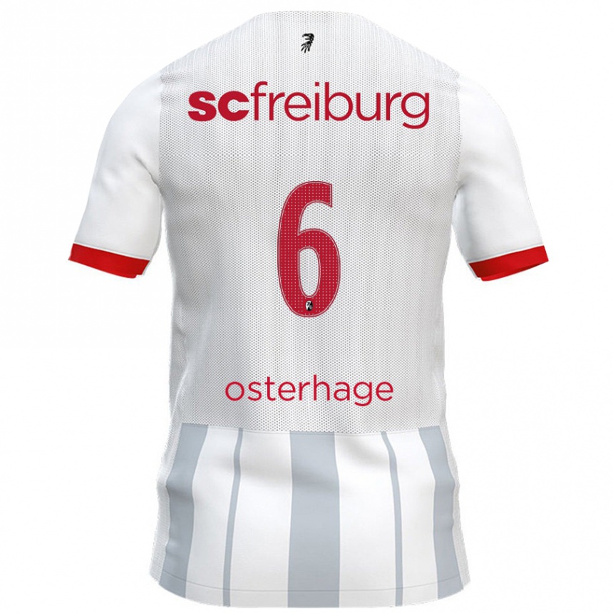 Kids Football Patrick Osterhage #6 White Grey Away Jersey 2024/25 T-Shirt Australia