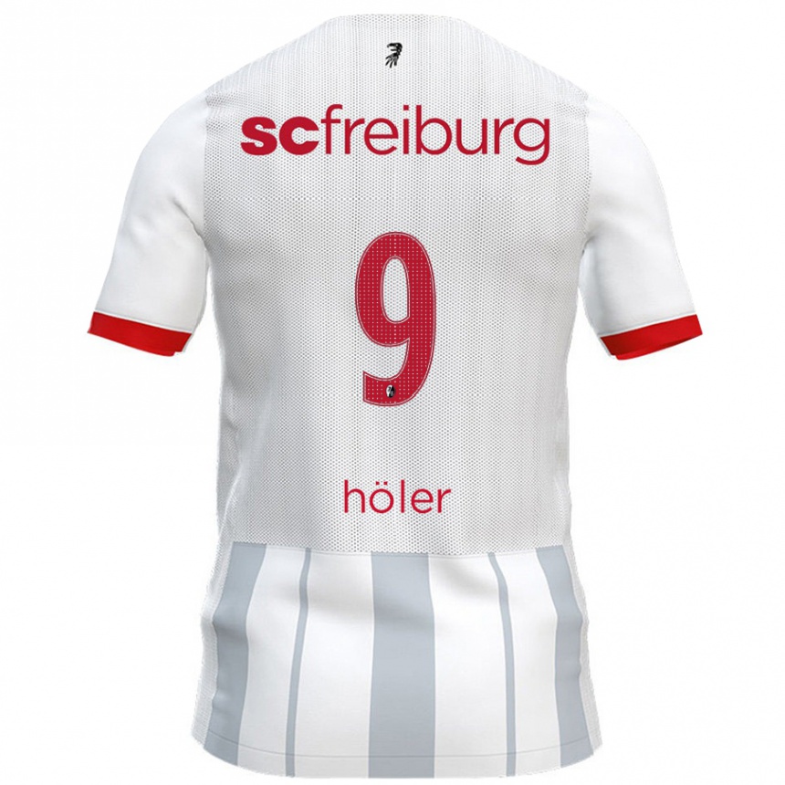 Kids Football Lucas Höler #9 White Grey Away Jersey 2024/25 T-Shirt Australia