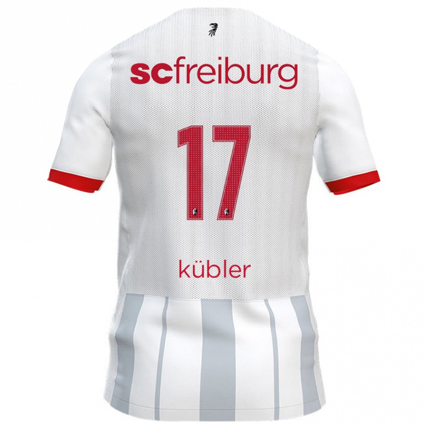 Kids Football Lukas Kübler #17 White Grey Away Jersey 2024/25 T-Shirt Australia