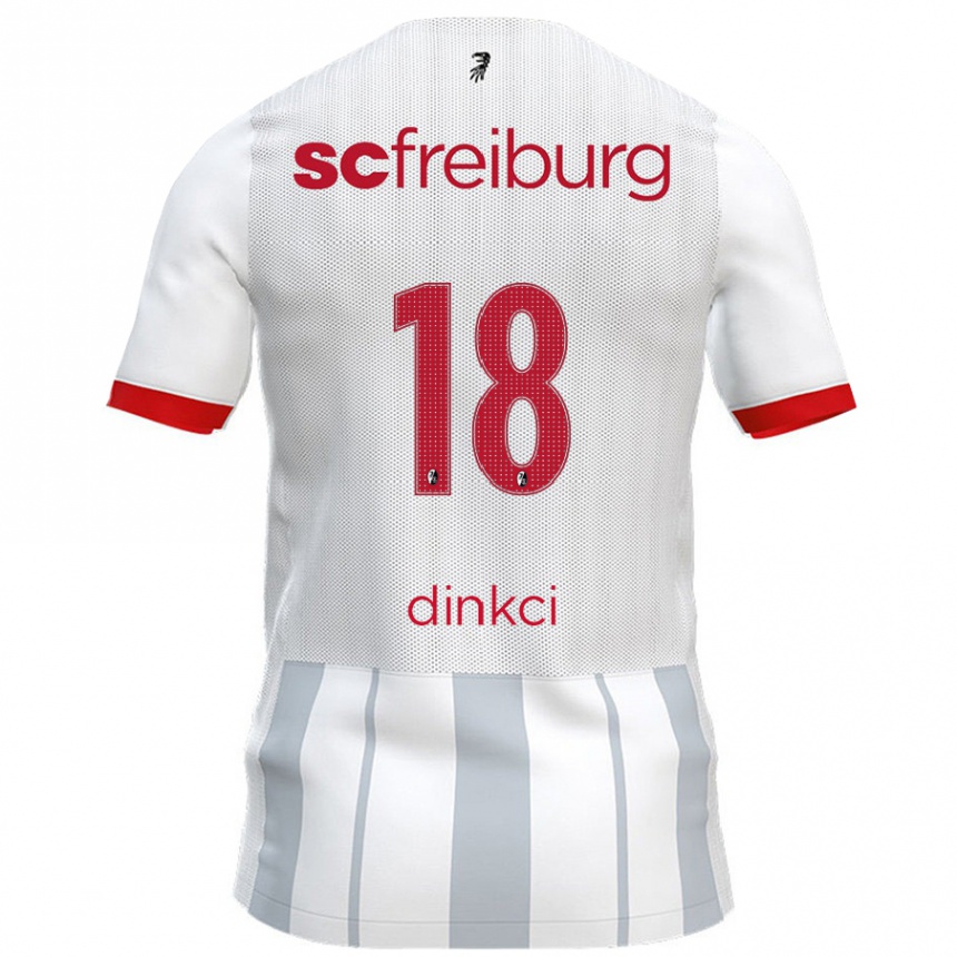 Kids Football Eren Dinkci #18 White Grey Away Jersey 2024/25 T-Shirt Australia