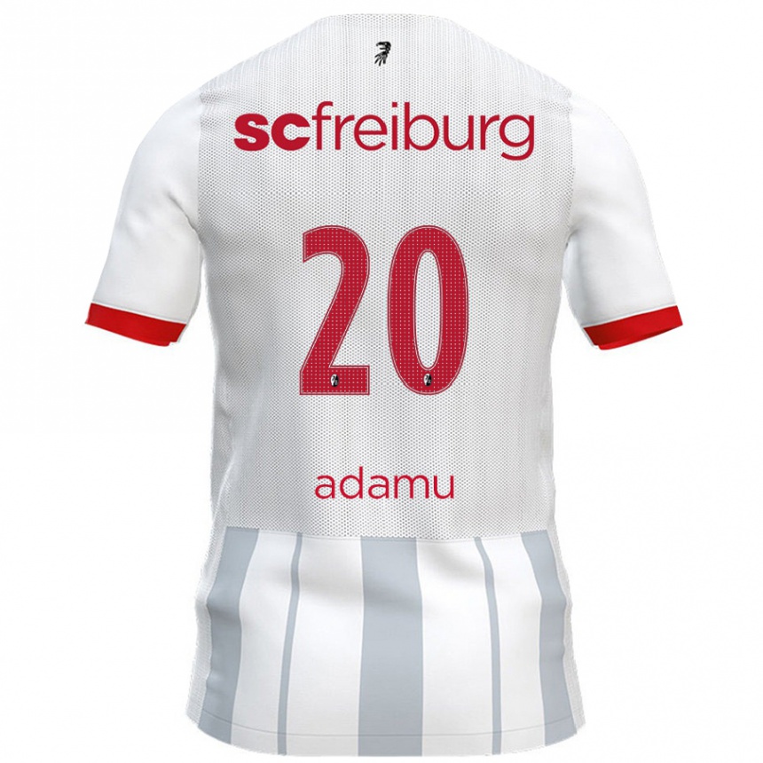 Kids Football Junior Adamu #20 White Grey Away Jersey 2024/25 T-Shirt Australia