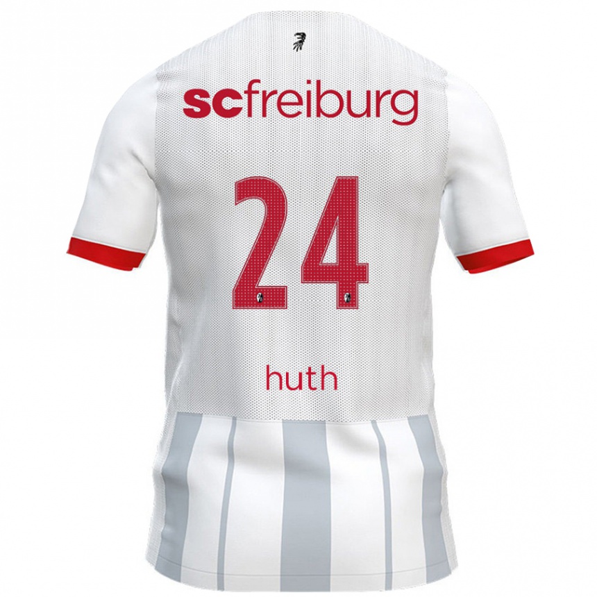 Kids Football Jannik Huth #24 White Grey Away Jersey 2024/25 T-Shirt Australia