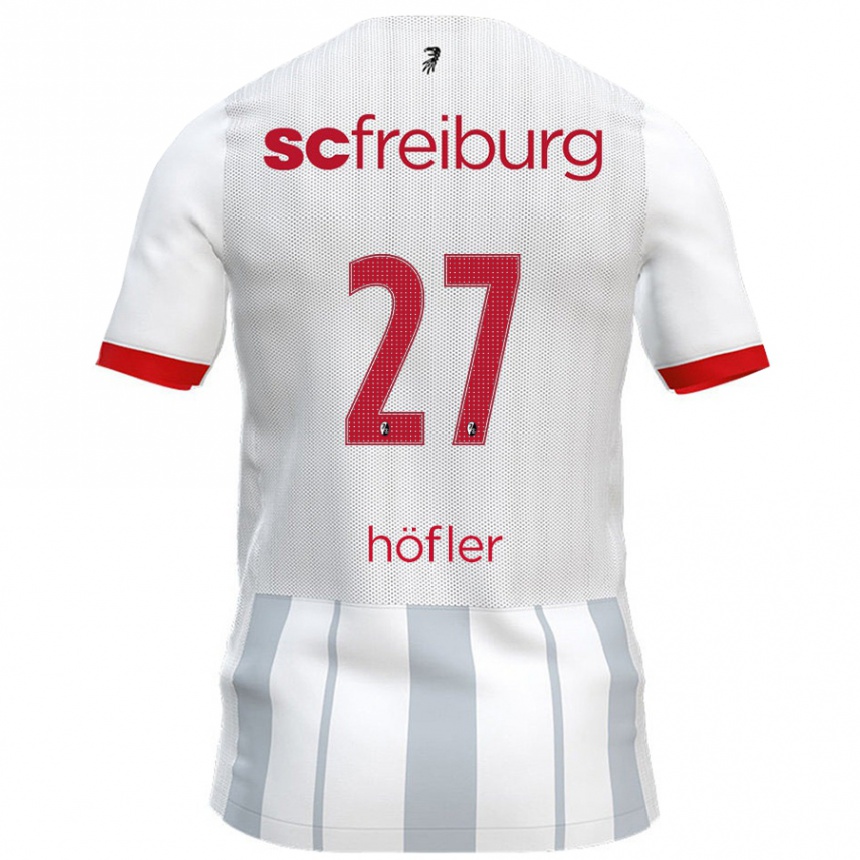 Kids Football Nicolas Höfler #27 White Grey Away Jersey 2024/25 T-Shirt Australia