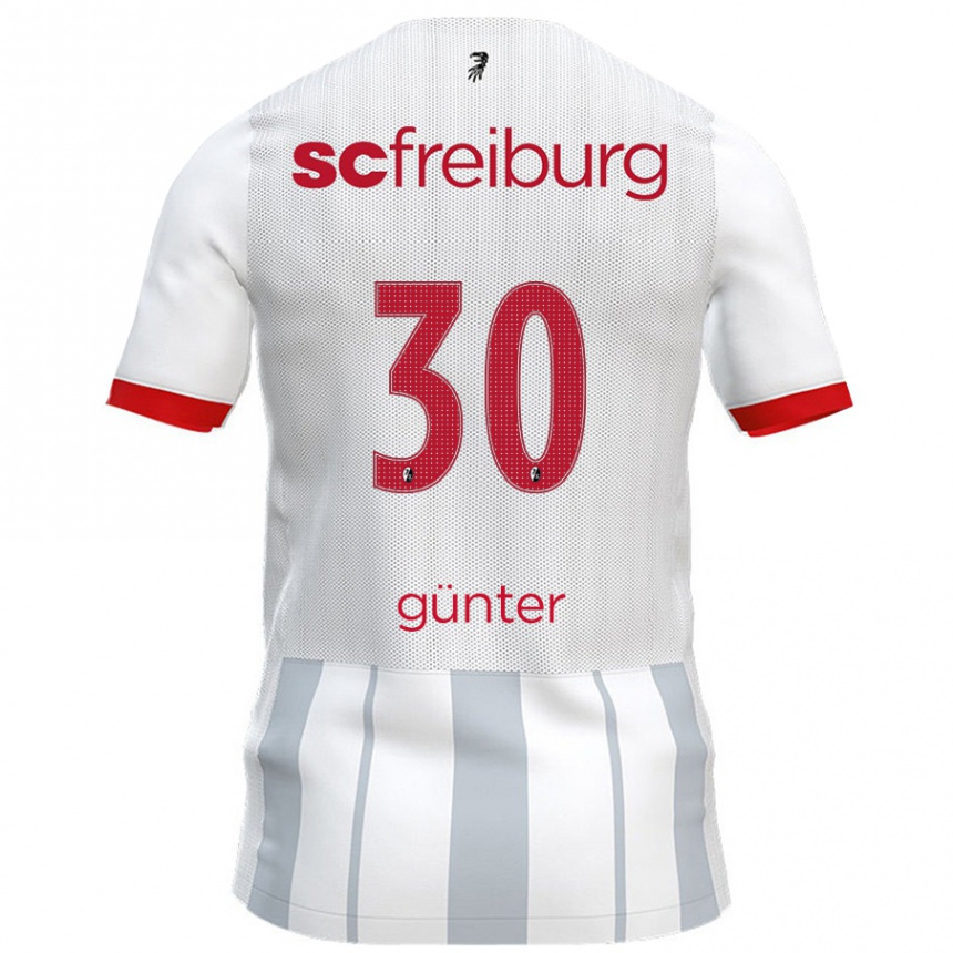 Kids Football Christian Günter #30 White Grey Away Jersey 2024/25 T-Shirt Australia