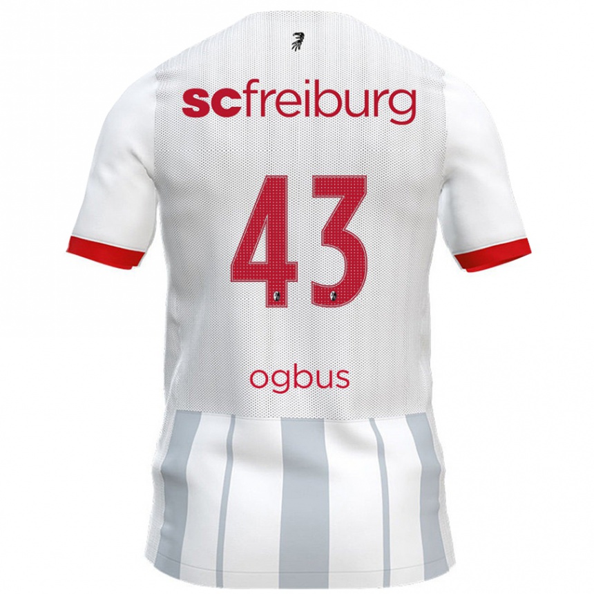 Kids Football Bruno Ogbus #43 White Grey Away Jersey 2024/25 T-Shirt Australia