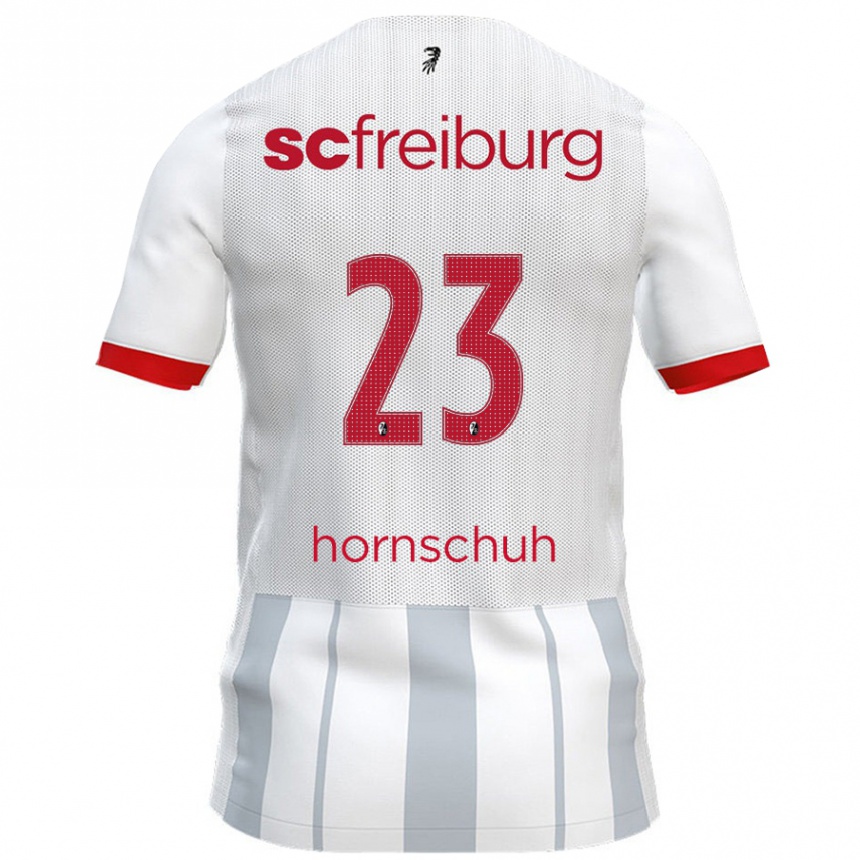 Kids Football Marc Hornschuh #23 White Grey Away Jersey 2024/25 T-Shirt Australia