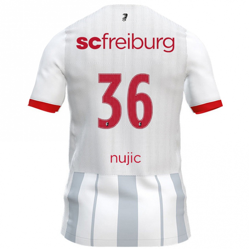 Kids Football Luka Nujic #36 White Grey Away Jersey 2024/25 T-Shirt Australia