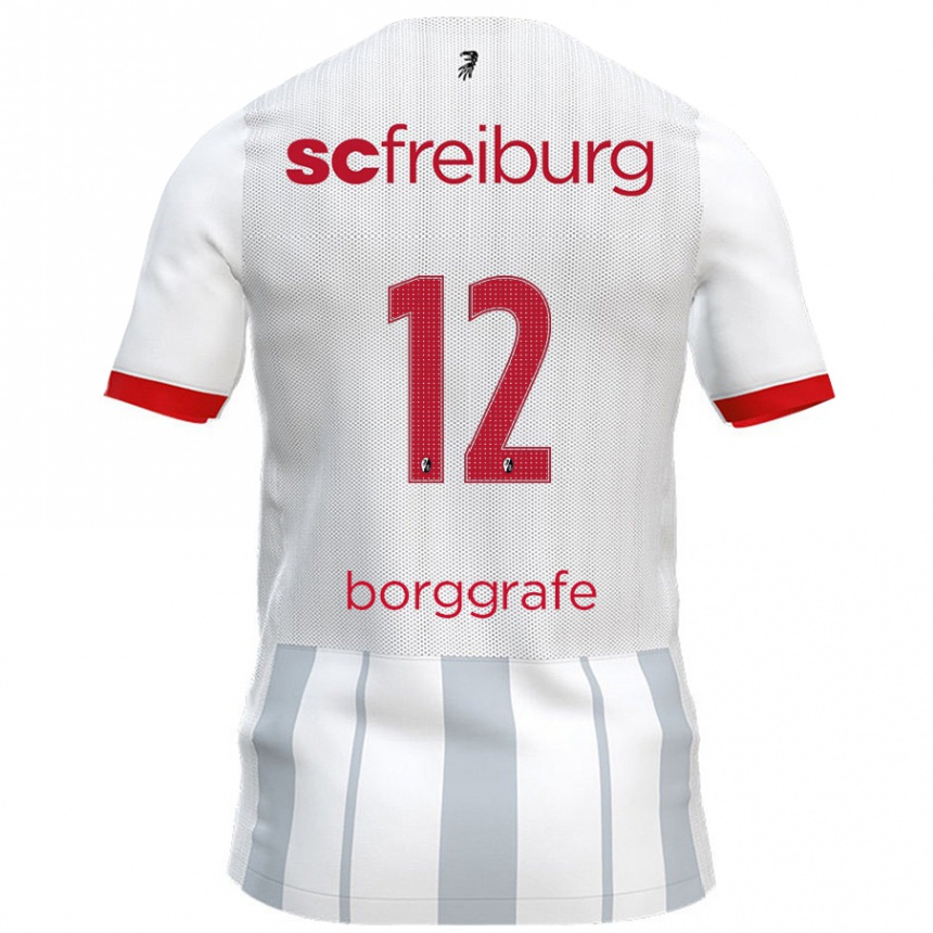 Kids Football Rafaela Borggräfe #12 White Grey Away Jersey 2024/25 T-Shirt Australia