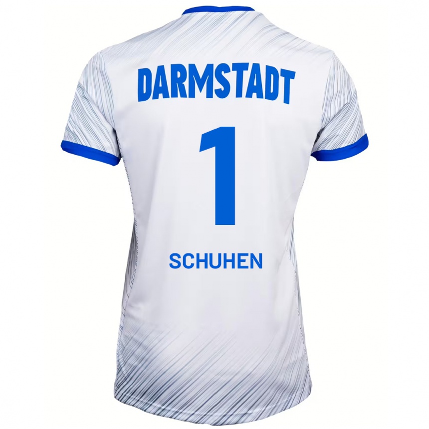 Kids Football Marcel Schuhen #1 White Blue Away Jersey 2024/25 T-Shirt Australia