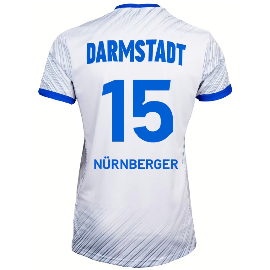 Kids Football Fabian Nürnberger #15 White Blue Away Jersey 2024/25 T-Shirt Australia