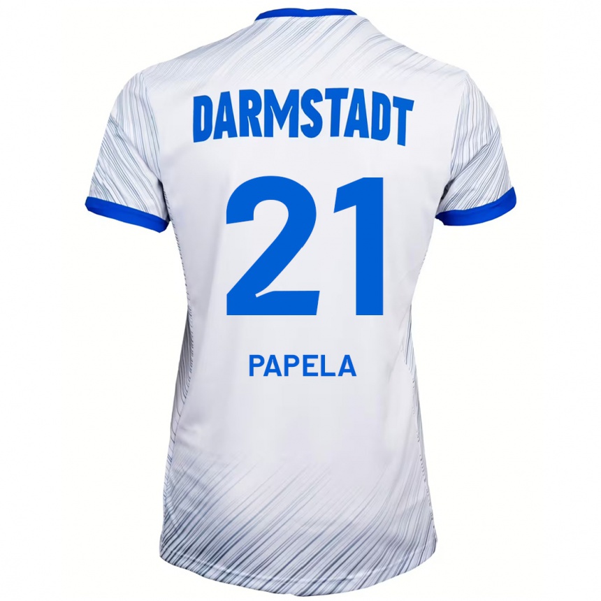 Kids Football Merveille Papela #21 White Blue Away Jersey 2024/25 T-Shirt Australia