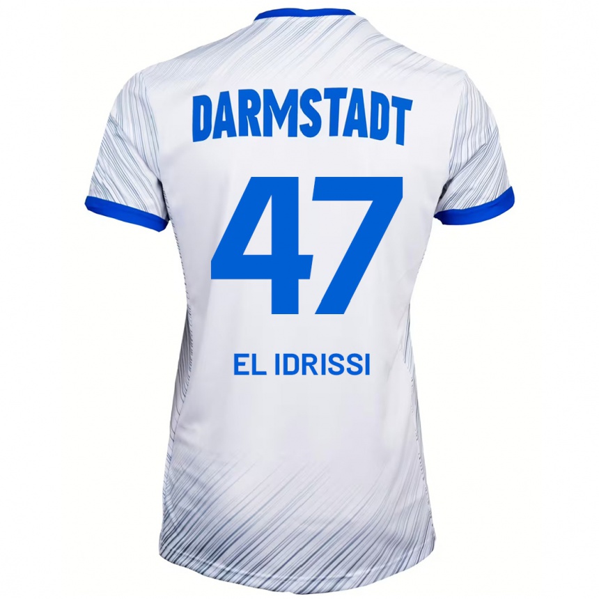 Kids Football Othmane El Idrissi #47 White Blue Away Jersey 2024/25 T-Shirt Australia