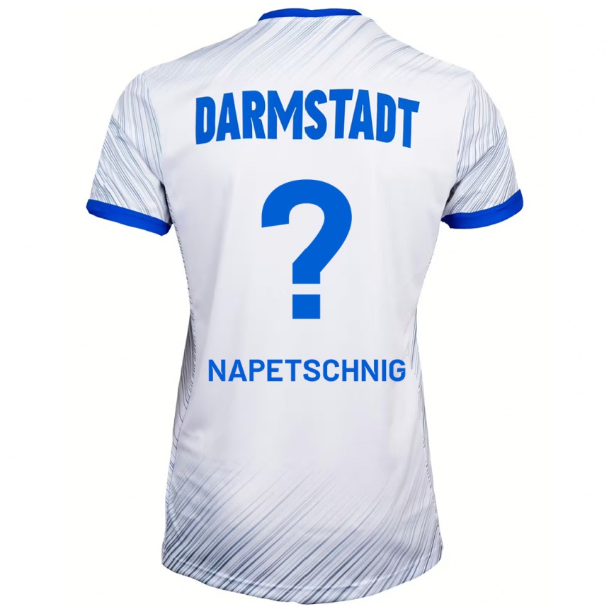 Kids Football Raphael Napetschnig #0 White Blue Away Jersey 2024/25 T-Shirt Australia