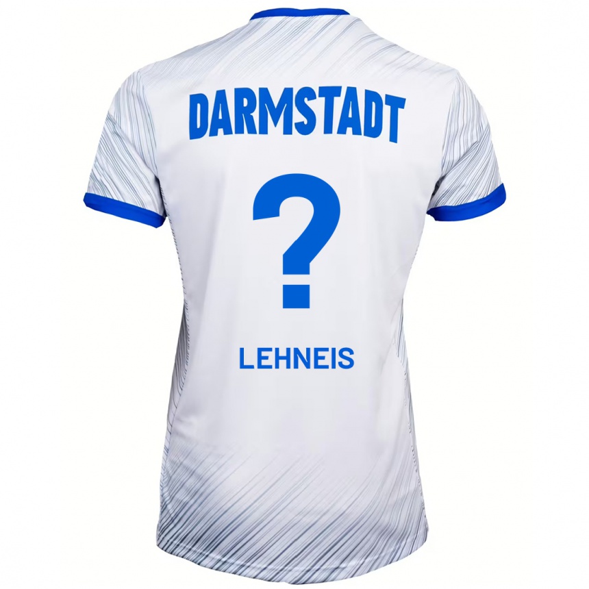 Kids Football Daniel Lehneis #0 White Blue Away Jersey 2024/25 T-Shirt Australia