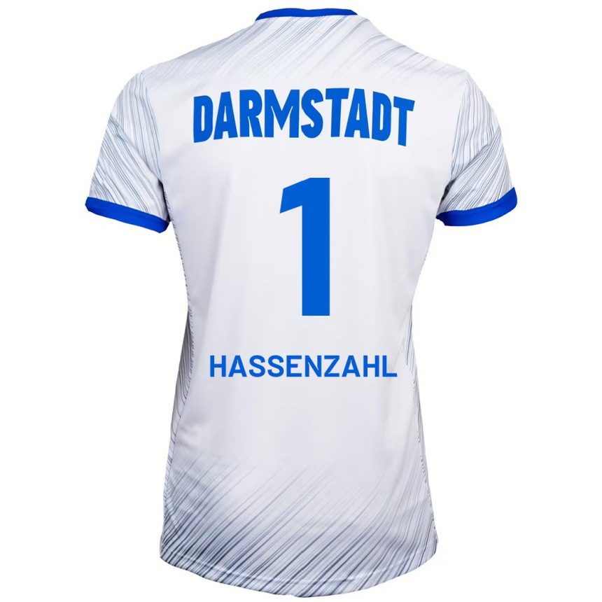 Kids Football Leon Hassenzahl #1 White Blue Away Jersey 2024/25 T-Shirt Australia