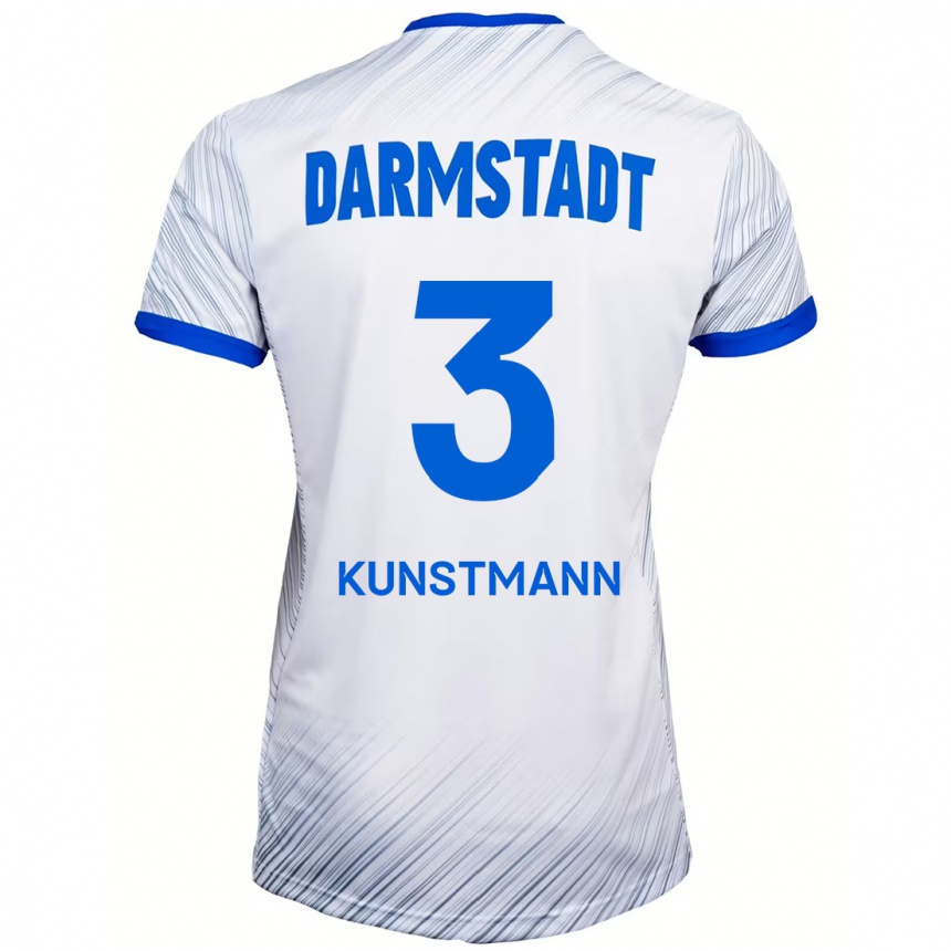 Kids Football Kelvin Kunstmann #3 White Blue Away Jersey 2024/25 T-Shirt Australia