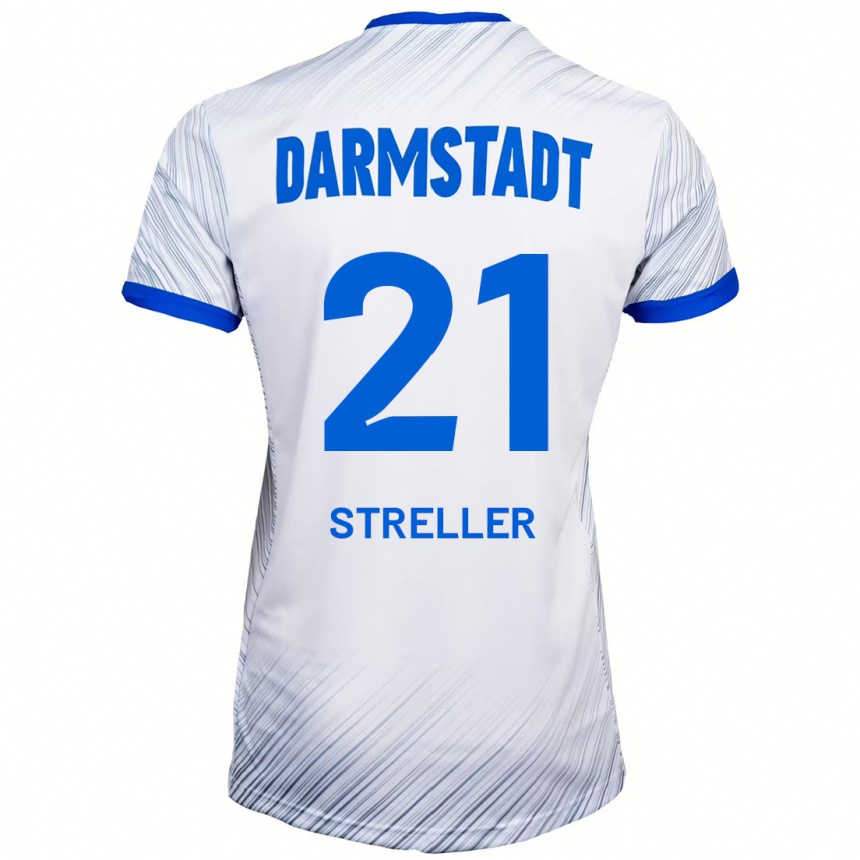 Kids Football Till Streller #21 White Blue Away Jersey 2024/25 T-Shirt Australia