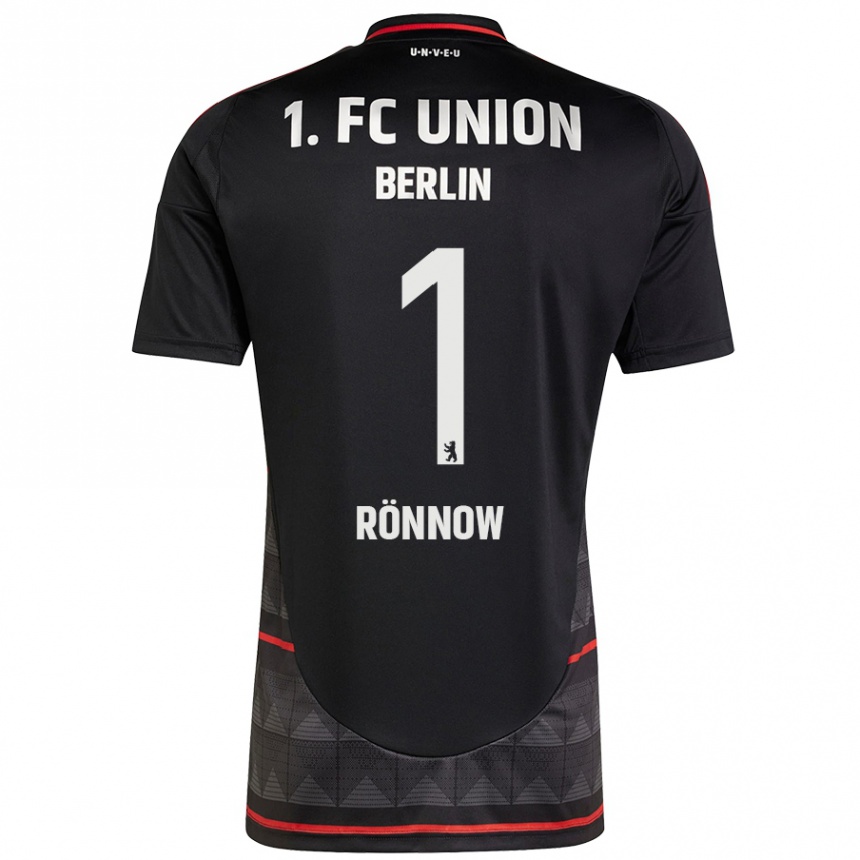 Kids Football Frederik Rönnow #1 Black Away Jersey 2024/25 T-Shirt Australia