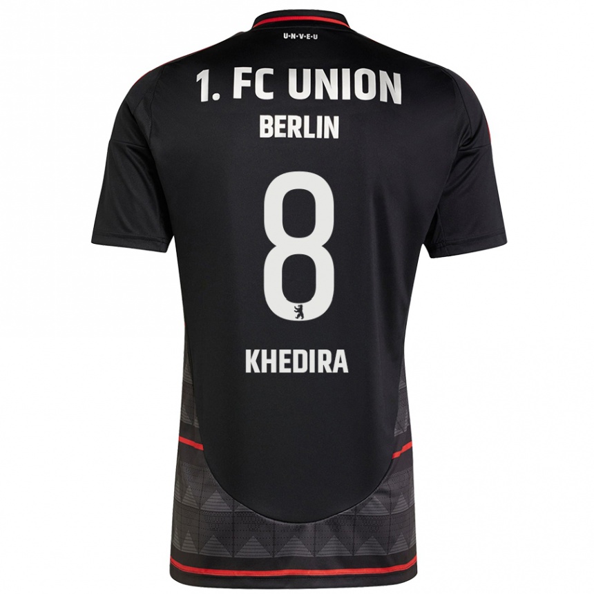 Kids Football Rani Khedira #8 Black Away Jersey 2024/25 T-Shirt Australia