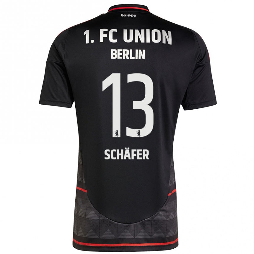 Kids Football András Schäfer #13 Black Away Jersey 2024/25 T-Shirt Australia