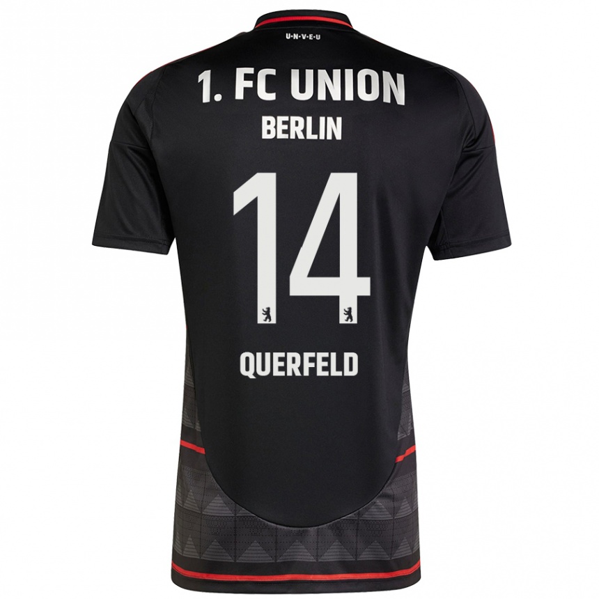 Kids Football Leopold Querfeld #14 Black Away Jersey 2024/25 T-Shirt Australia