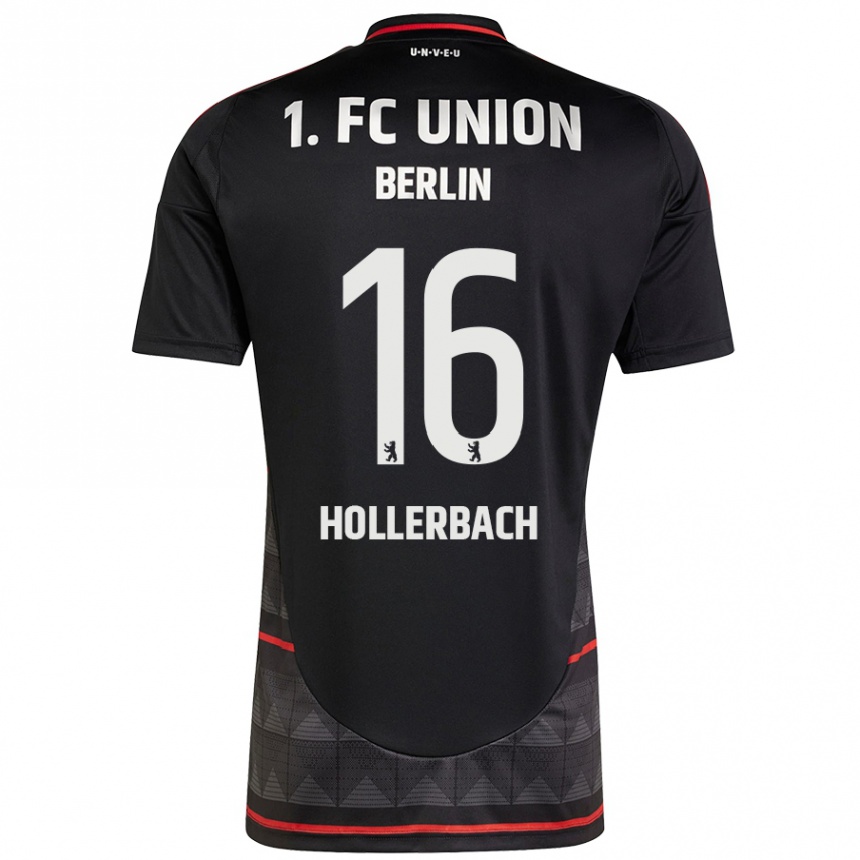 Kids Football Benedict Hollerbach #16 Black Away Jersey 2024/25 T-Shirt Australia