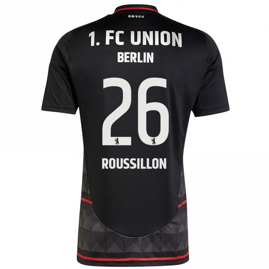 Kids Football Jérôme Roussillon #26 Black Away Jersey 2024/25 T-Shirt Australia