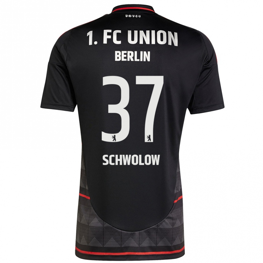 Kids Football Alexander Schwolow #37 Black Away Jersey 2024/25 T-Shirt Australia