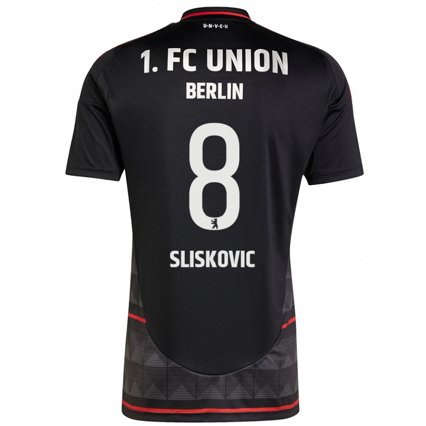 Kids Football Duje Sliskovic #8 Black Away Jersey 2024/25 T-Shirt Australia