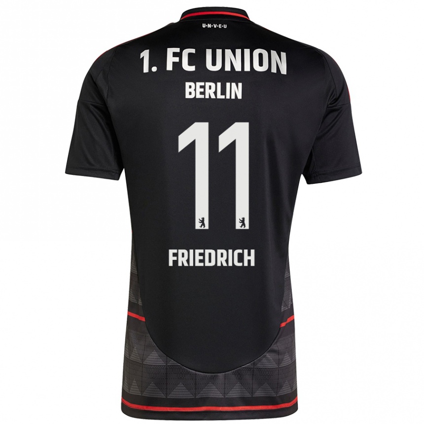 Kids Football Julien Friedrich #11 Black Away Jersey 2024/25 T-Shirt Australia