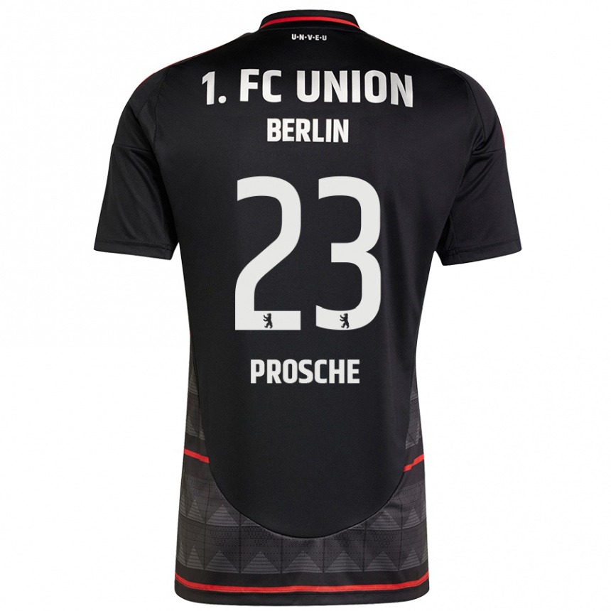 Kids Football Leon Prosche #23 Black Away Jersey 2024/25 T-Shirt Australia