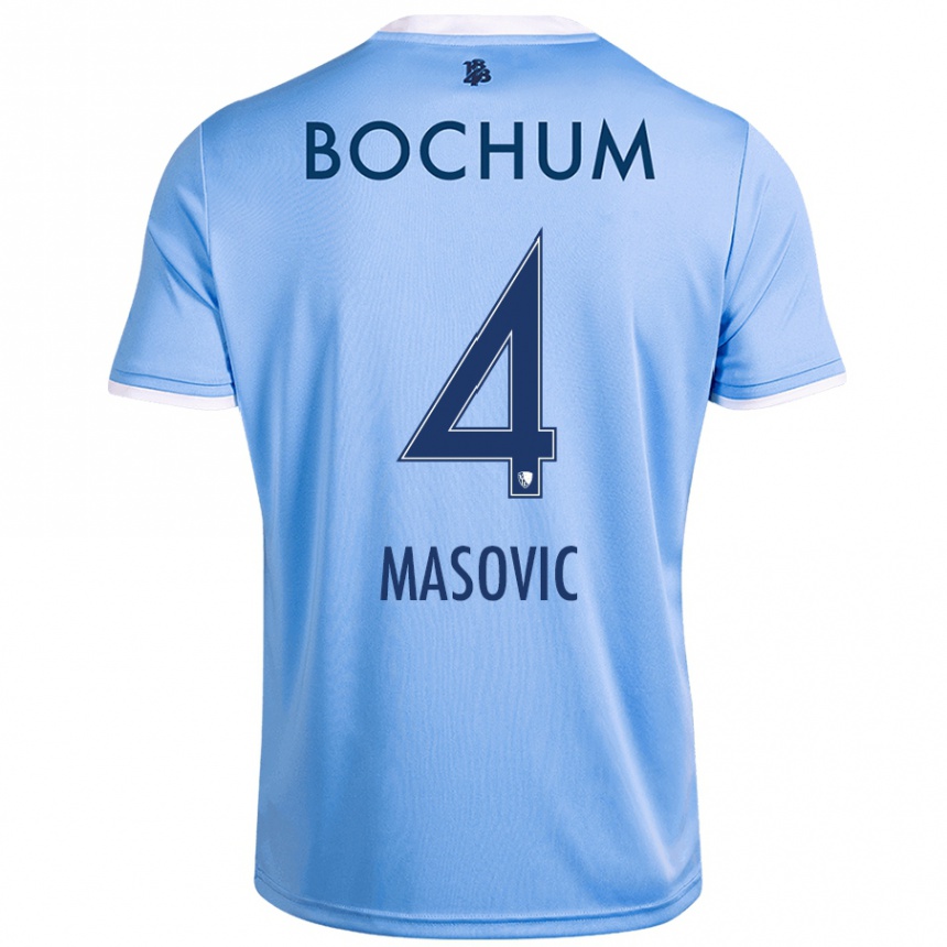 Kids Football Erhan Masovic #4 Sky Blue Away Jersey 2024/25 T-Shirt Australia